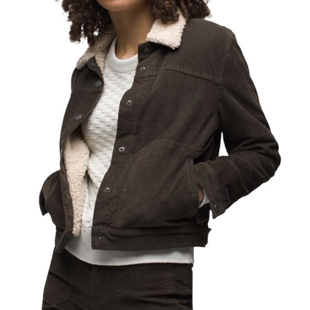 PrAna Ashland Cord Jacket - Women's Brown‎ Corduroy Sherpa Sz XS